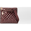 Metro Flat Crossbody, Bordeaux Lacquer - Bags - 1 - thumbnail