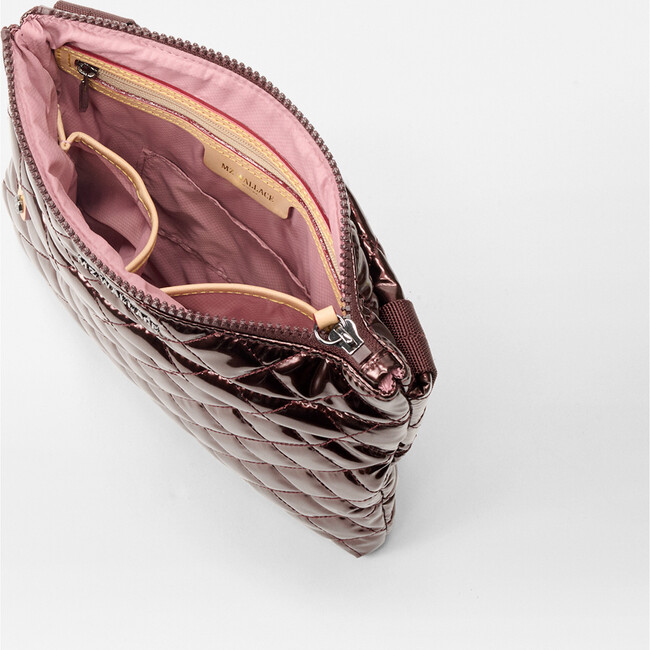 Metro Flat Crossbody, Bordeaux Lacquer - Bags - 2