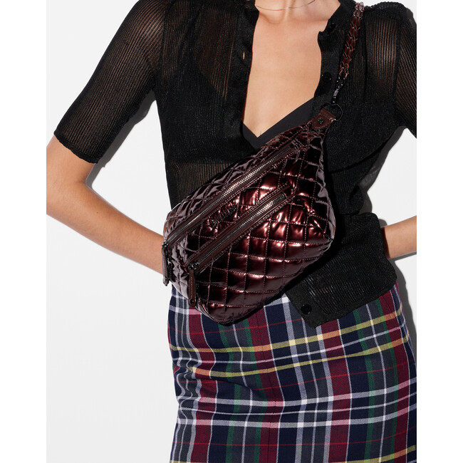 Small Crosby Sling, Bordeaux Lacquer - Bags - 3