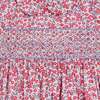 Smocked Girls Dress Augusta, Red Floral - Dresses - 5