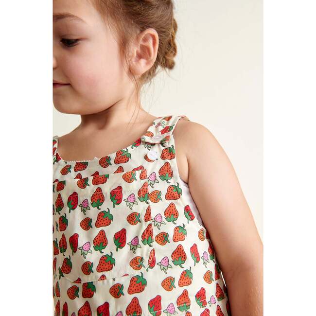 Melody Girls Dungarees, Strawberry Print - Rompers - 4