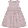 Made With Liberty Fabric Girls Dress Aya, Pink Neon Floral - Dresses - 1 - thumbnail