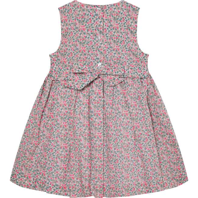 Made With Liberty Fabric Girls Dress Aya, Pink Neon Floral - Dresses - 4