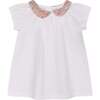 Made With Liberty Fabric Girls Blouse Sally,White & Floral - Blouses - 1 - thumbnail