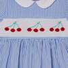 Hand-Smocked Girls Dress Emmie, Blue - Dresses - 3