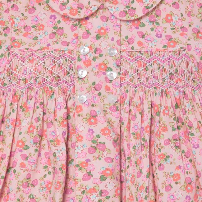 Hand-Smocked Baby Dress Luna, Pink - Dresses - 3