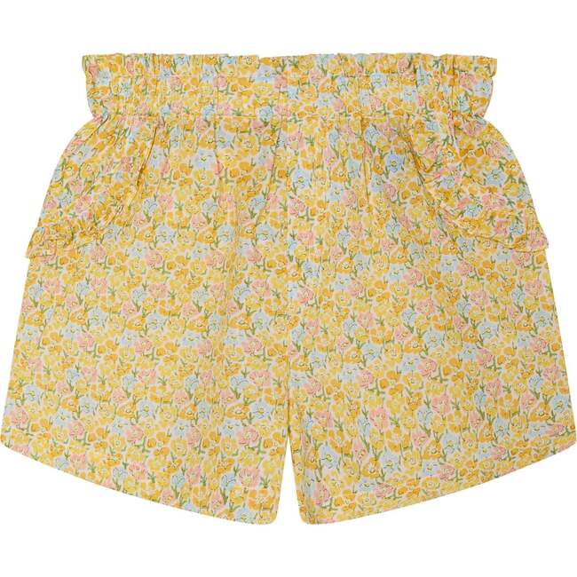 Girls Summer Shorts Ilara, Yellow Floral
