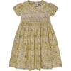 Girls Easter Smock Dress Bunny, Yellow - Dresses - 1 - thumbnail