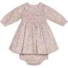 Smocked Baby Dress Paola, Pink Floral - Dresses - 1 - thumbnail