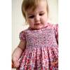 Smocked Baby Dress Adria, Red Floral - Dresses - 3