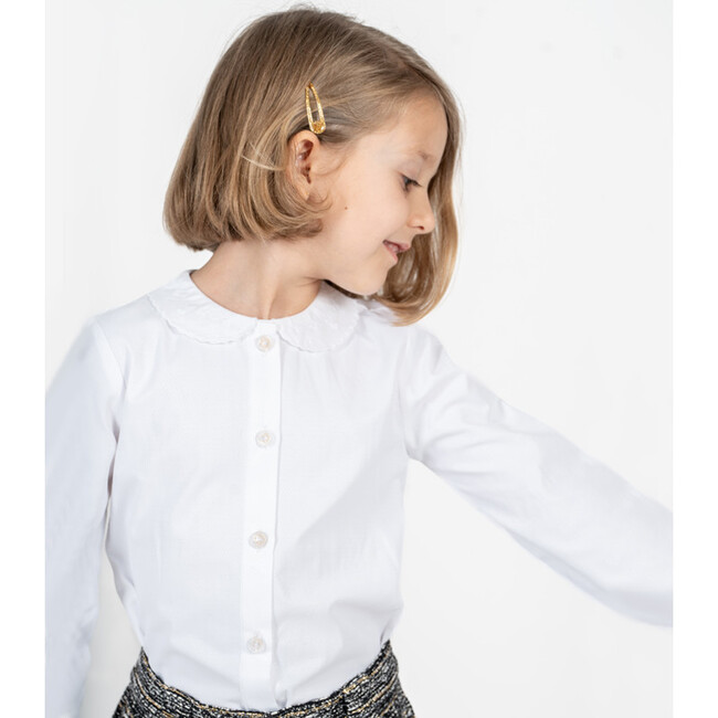 Fauna Baby Blouse , White - Blouses - 3