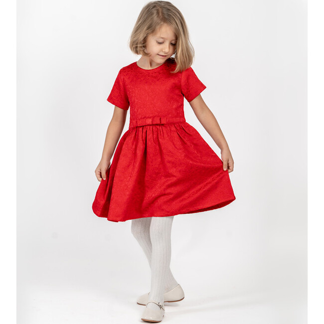 Eryna Dress, Red Embroidered - Dresses - 3