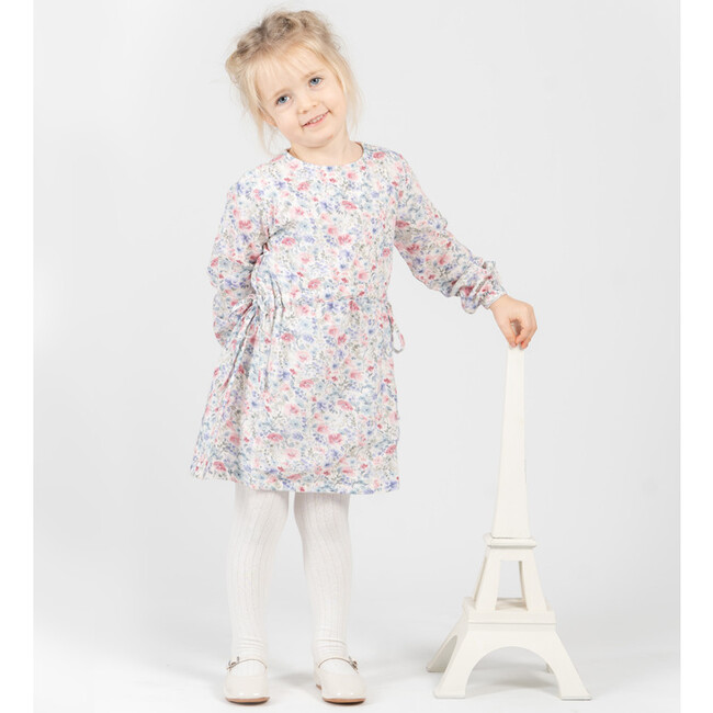 Ermine Baby Dress, Flowery Purple - Dresses - 3