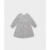Emeline Baby Dress, Flowery Navy Blue - Dresses - 1 - thumbnail