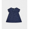 Elsa Baby Dress, Navy Blue - Dresses - 1 - thumbnail