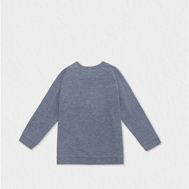 Douglas Baby Sweat, Blue Chiné - Sweaters - 2