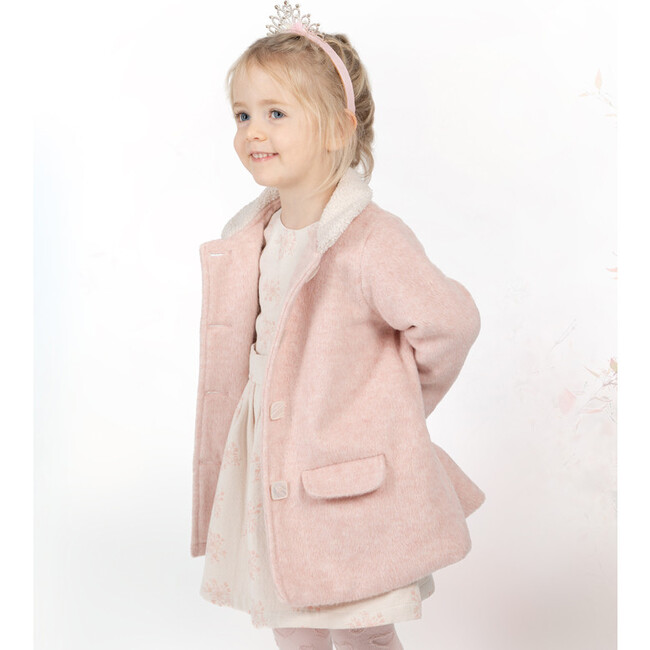 Donna Coat, Pink Chiné - Coats - 3
