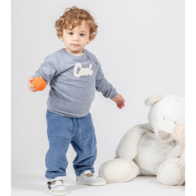 Douglas Baby Sweat, Blue Chiné - Sweaters - 4