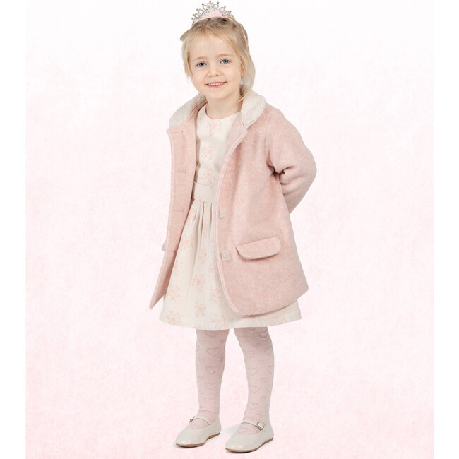 Donna Coat, Pink Chiné - Coats - 6