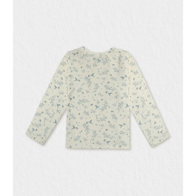 Cloe T-shirt, White Blue Bird - T-Shirts - 2