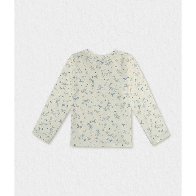 Cloe Baby T-shirt, White Blue Bird - T-Shirts - 2