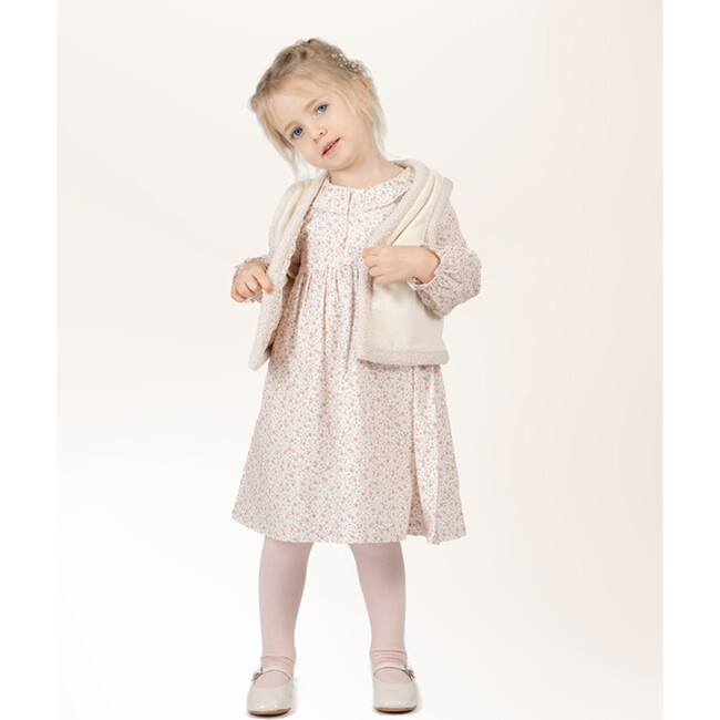 Dalida Dress, Flowery Pink - Dresses - 5