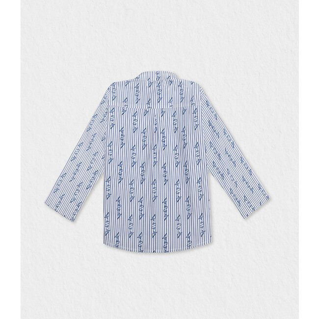 Azad Shirt, White Blue Paper - Button Downs - 2