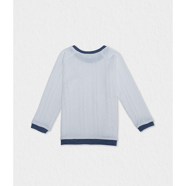 Alois Sweat, White Blue - Sweaters - 2