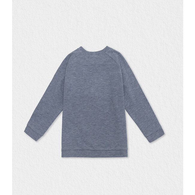 Alois Sweat, Blue Chiné - Sweaters - 2