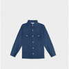 Achille Baby Shirt, Blue Denim - Button Downs - 1 - thumbnail