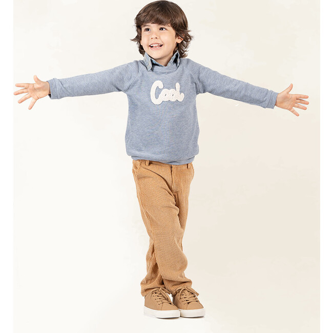 Alois Sweat, Blue Chiné - Sweaters - 4