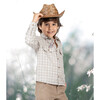 Achille Shirt, Beige Grey Tartan - Button Downs - 4