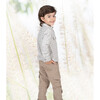 Achille Shirt, Beige Grey Tartan - Button Downs - 5