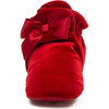 Holiday Bow Snap Booties, Red - Booties - 3