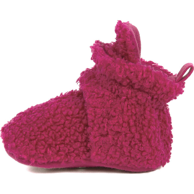 Sherpa Snap Booties, Bright Pink - Booties - 2