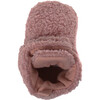 Sherpa Snap Booties, Soft Pink - Booties - 6