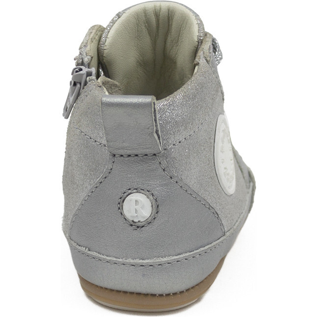 Migo Leather Sneakers, Silver - Sneakers - 4