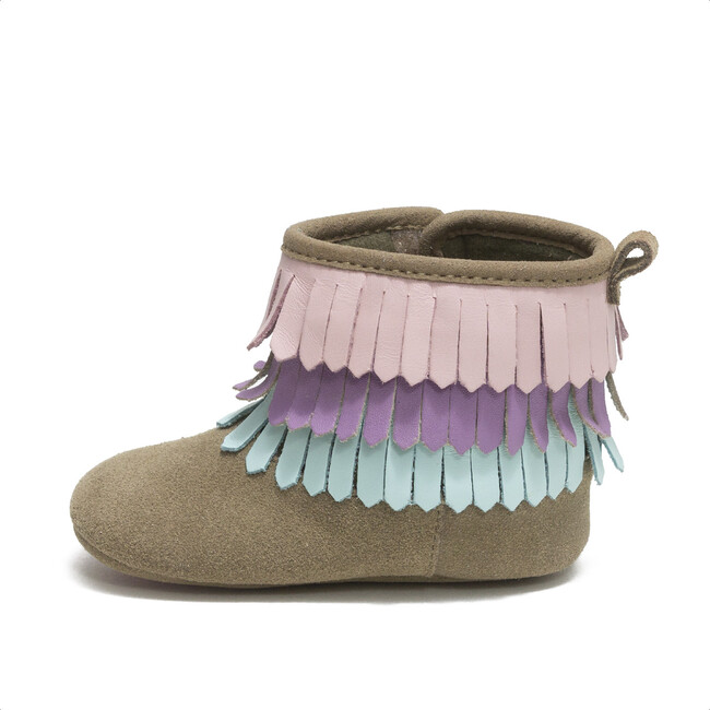 Fringe Boots, Pastel/Brown - Boots - 7