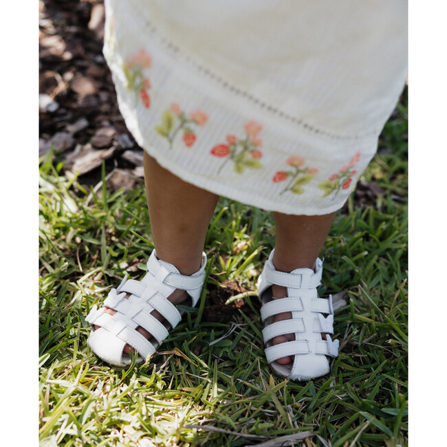 Mariposa White Leather Sandal - Sandals - 2