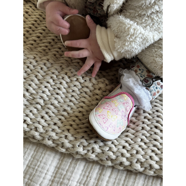Fly Away With Me Lt Pink Canvas Soft Sole - Crib Shoes - 2