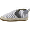 Harbor, Grey Seersucker Espadrille Soft Sole - Crib Shoes - 7