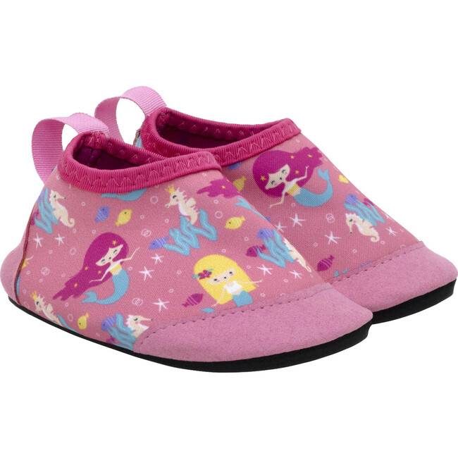Mermaid Bubbles Slip-On Aqua Shoes, Pink - Swim Shoes - 1