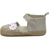 Daisies Tan Lurex Linen Espadrille First Kick - Espadrilles - 8