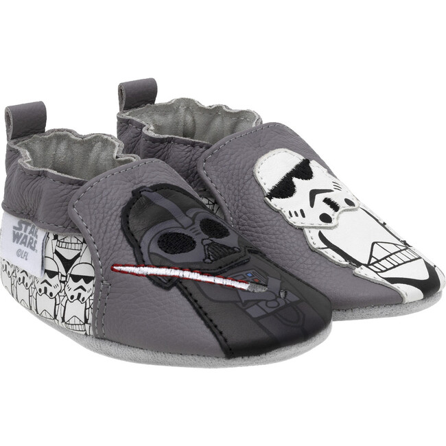 The Empire Soft Sole Shoes, Grey - Crib Shoes - 1