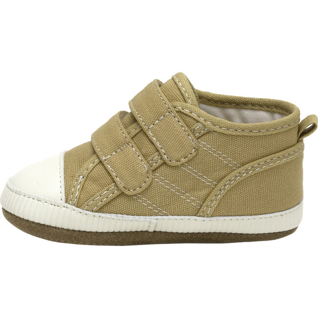 Joey Double Strap Canvas Sneakers, Tan - Sneakers - 4