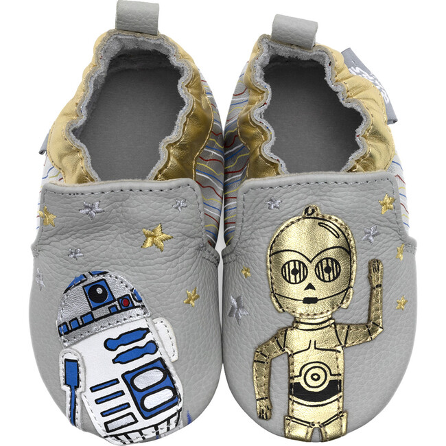 The Droids Soft Sole Shoes, Grey - Crib Shoes - 6