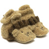 Lionel Faux Furry Snap Booties, Brown - Booties - 1 - thumbnail
