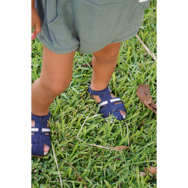 Stuart Navy Canvas Sandal - Sandals - 2