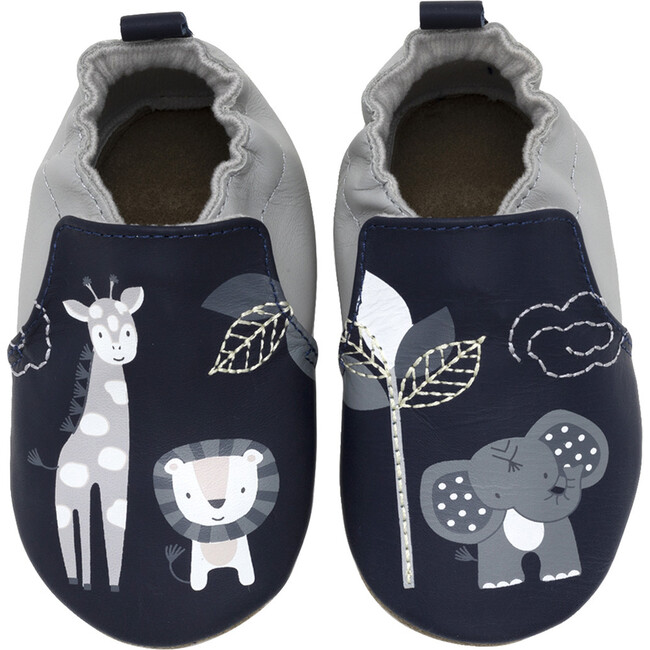 Hello World Slip Ons, Navy - Slip Ons - 6