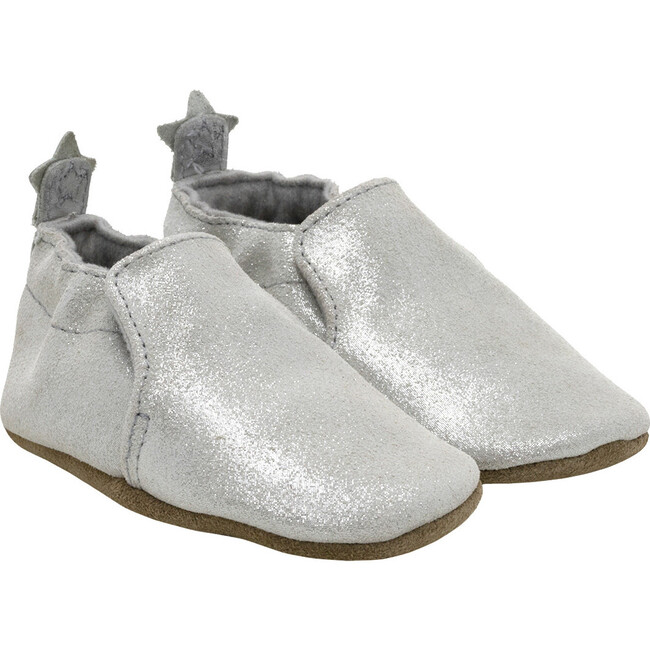 Pretty Pearl Soft Soles, Silver - Slip Ons - 1